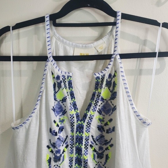 Maeve Neela Embroidered Babydoll Top size small - Picture 4 of 8